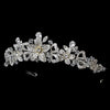* Silver Clear Bridal Wedding Headband Headpiece 9839