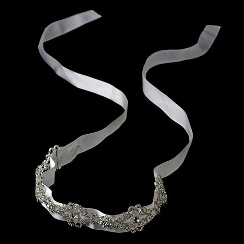 Silver Bridal Wedding Headband Headpiece 9854