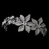 Immaculate Antique Silver Side Accented Flower Headpiece 9945