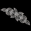 Silver Clear Rhinestone Floral Leaf Bridal Wedding Hair Adornment