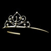 Gold with Clear Stones Childs Bridal Wedding Tiara HPC-42861