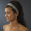 * Beautiful White Netted Ribbon Bridal Wedding Headband HP 008