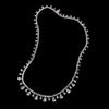 Silver Clear Crystal Bridal Wedding Hair Headband Jewelry Necklace 10010