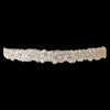 Rhinestone Beaded Ivory Bridal Wedding Elastic Headband or Applique Bridal Wedding Belt for Dress (Silver or Gold) HP 1348