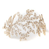 Light Gold Rhinestone Leaf Bridal Wedding Headband 1589