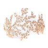 Rose Gold Rhinestone Leaf Bridal Wedding Headband 1589