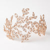 Rose Gold Rhinestone Leaf Bridal Wedding Headband 1589