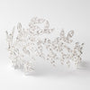 Silver Rhinestone Leaf Bridal Wedding Headband 1589