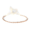 Rose Gold Clear Rhinestone Bridal Wedding Blush Ribbon Headband 2720