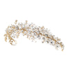 Light Gold Clear Crystal & Rhinestone Bridal Wedding Tiara Headpiece 4988