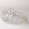 Silver or Lt Gold Wired Bridal Wedding Tiara With Crystals Side Headband 4821