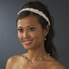* Ribbon Style Bridal Wedding Headband HP 8204 White or Ivory