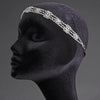 Silver Clear Rhinestone Stretch Bridal Wedding Elastic Headband