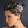 Silver Clear Floral Rhinestone Bridal Wedding Brooch 3