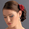 Red Rose Bridal Wedding Hair Clip for Bridal Wedding Day - Bridal Wedding Hair Clip 401 Red