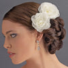 Elegant Bridal Wedding Hair Clip Pair - Bridal Wedding Hair Clip 404 with Bridal Wedding Brooch Pin