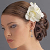 * Realistic Looking Twin Gardenia Flower Bridal Wedding Hair Clip 410