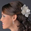 * Elegant Orchid Bridal Wedding Hair Clip 425 with Bridal Wedding Brooch Pin
