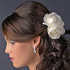 Elegant Double Rose Flower Bridal Wedding Hair Clip 427 with Bridal Wedding Brooch Pin