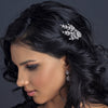 Rhodium Great Gatsby Inspired Floral Leaf Bridal Wedding Hair Comb 190