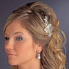 * Silver Ivory Pearl Bridal Wedding Hair Comb 4013