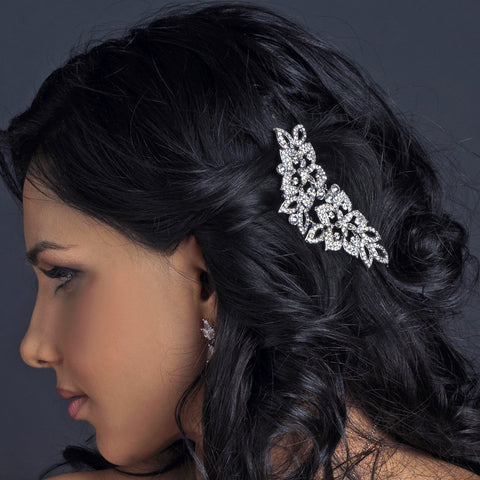 Antique Silver Bridal Wedding Hair Comb 401
