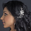Silver Clear & Pearl Bridal Wedding Hair Comb 561