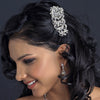 Rhodium Silver Rhinestone Lace Bridal Wedding Hair Comb W/ Freshwater Pearl Accents Bridal Wedding Hair Comb 59