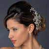 Rhinestone & Pearl Floral Vine Bridal Wedding Hair Comb 590