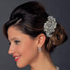 Fabulous Crystal & Pearl Vintage Bridal Wedding Hair Comb 752