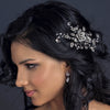 Swarovski Crystal Bead & Rhinestone Bridal Wedding Hair Comb in Antique Silver 754