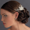 Silver Swarovski Bridal Wedding Hair Comb 8148