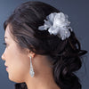 Floral Feather Bridal Wedding Hair Accent Bridal Wedding Hair Comb 8210