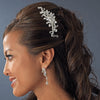 * Stunning Silver Clear Swarovski Crystal Bridal Wedding Hair Comb 8254