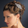 Rose Gold Clear Rhinestone Bridal Wedding Hair Comb 8356