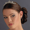 * Silver Princess Rhinestone & Pearl Bridal Wedding Tiara Bridal Wedding Hair Comb 8394