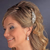 Elegant Silver or Gold Bridal Wedding Hair Comb w/ Pearls & Rhinestones 8911