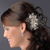 Lovely Ivory Rum Pink Floral Bridal Wedding Hair Comb w/ Freshwater Pearls 9813