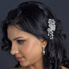 Silver Clear Multi Cut Rhinestone Swirl Vine Bridal Wedding Hair Comb