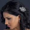 Rhodium Silver Clear Rhinestone Renaissance Bridal Wedding Hair Comb 9949