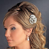 * Divine Antique Silver Flower Bridal Wedding Hair Comb w/ Clear Rhinestones & Swarovski Crystals 9996