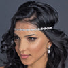 Silver Clear Rhinestone Bridal Wedding Hair Bridal Wedding Elastic Headband 167