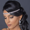 Gold Clear Rhinestone Bridal Wedding Elastic Headband 2655