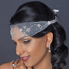 * Beautiful White Netted Ribbon Bridal Wedding Headband HP 008