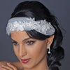Ivory Floral Lace Tulle Ribbon Bridal Wedding Headband/Belt Belt 010