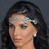 Rhodium Clear Rhinestone Modern Bridal Wedding Headband