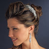 Silver Clear Rhinestone Side Accented Bridal Wedding Double Side Accented Bridal Wedding Headband Headpiece 1689