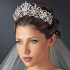Silver Clear Rhinestone Floral Bridal Wedding Royal Bridal Wedding Tiara Headpiece 18693