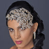 Gold Clear Marquise Rhinestone Wired Deco Side Accented Bridal Wedding Headband 19255