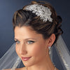 Antique Silver Clear Rhinestone Double Side Accented Bridal Wedding Headband Headpiece 1944